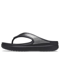 (WMNS) Crocs Thick Sole Black Slippers 206919-001