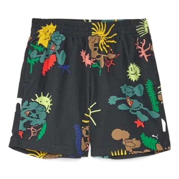 PUMA Adventure Planet All Over Print Shorts 'Black' 533488-01