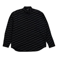 Balenciaga BB Monogram Button-Up Long Sleeve Shirt 'Black' 662983TML361269