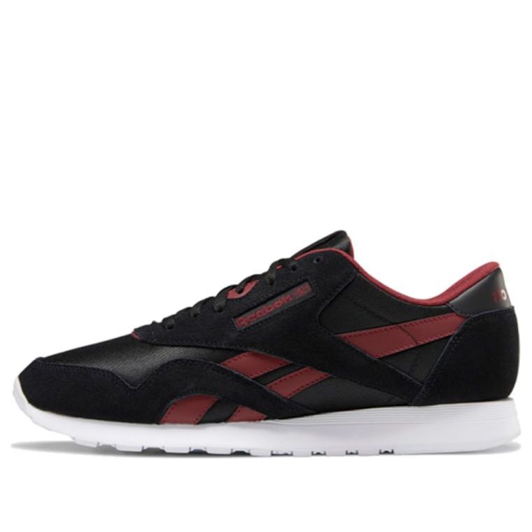Reebok Classic Nylon Running Shoes Black/Red FV9323