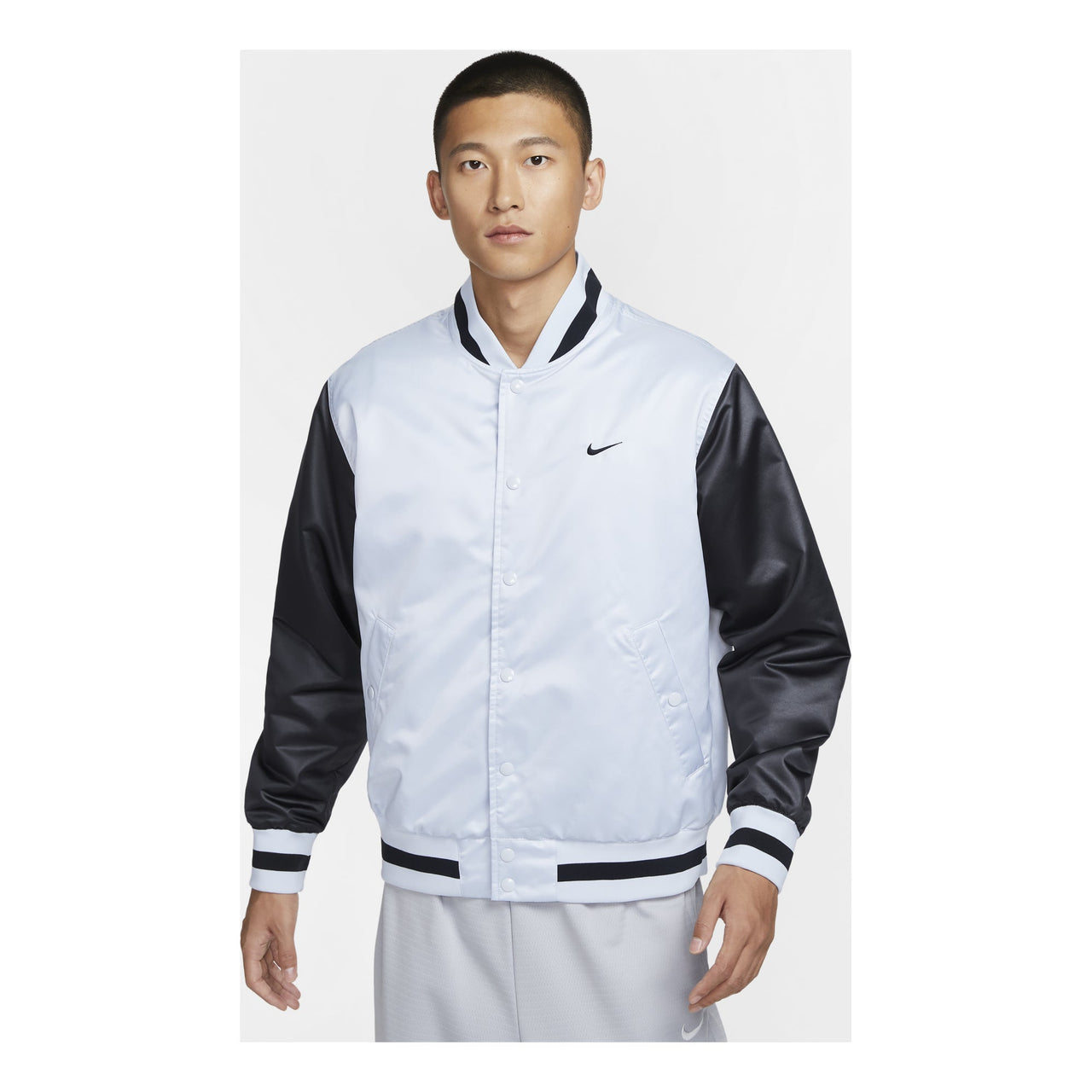Nike DNA Therma-FIT Water-Repellent Basketball Jacket Asia Sizing 'Pure Platinum Black' FZ0663-043