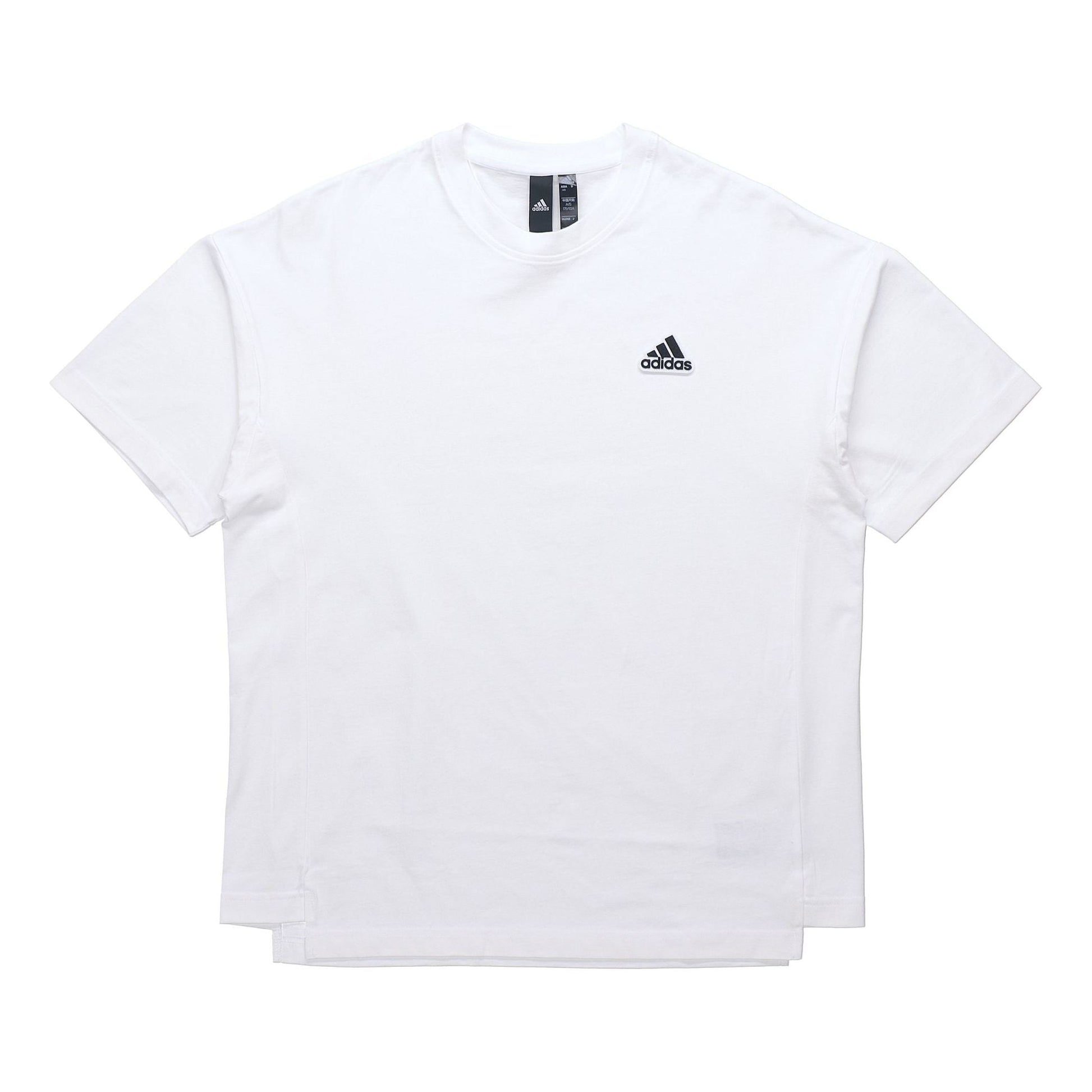 adidas Solid Color Round Neck Sports Short Sleeve White HA3646