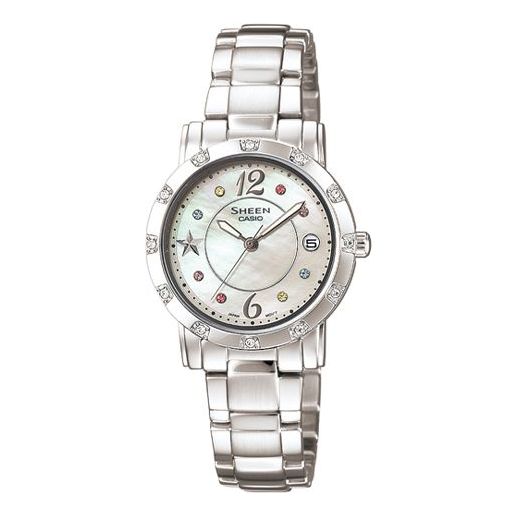 CASIO SHEEN Waterproof Stainless Steel Strap White Analog SHN-4020DP-7A