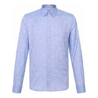 Gucci Bee Star Print Long Sleeve Shirt For Men Blue 452041-Z327C-4910