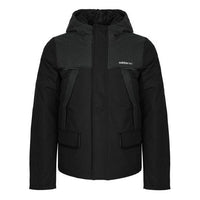 adidas neo Splicing Stay Warm Sports hooded down Jacket Black EI4440