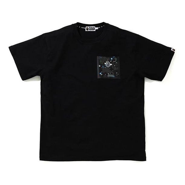 Men's BAPE Printing Pocket Short Sleeve Black 0ZXTEM109007E