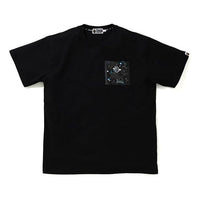 Men's BAPE Printing Pocket Short Sleeve Black 0ZXTEM109007E