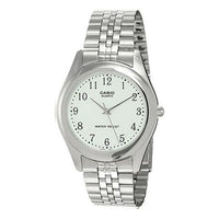 CASIO ENTICER Simplistic Stainless Steel Band Men's Quartz Waterproof Mens Silver Analog MTP-1129A-7B
