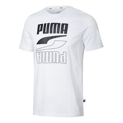 PUMA Rebel Short Sleeve Tee 'White Black' 586921-02