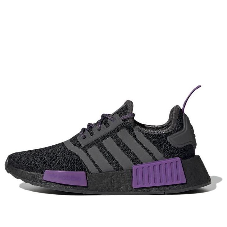 (GS) adidas originals NMD_R1 'Black Grey Active Purple' GX5694
