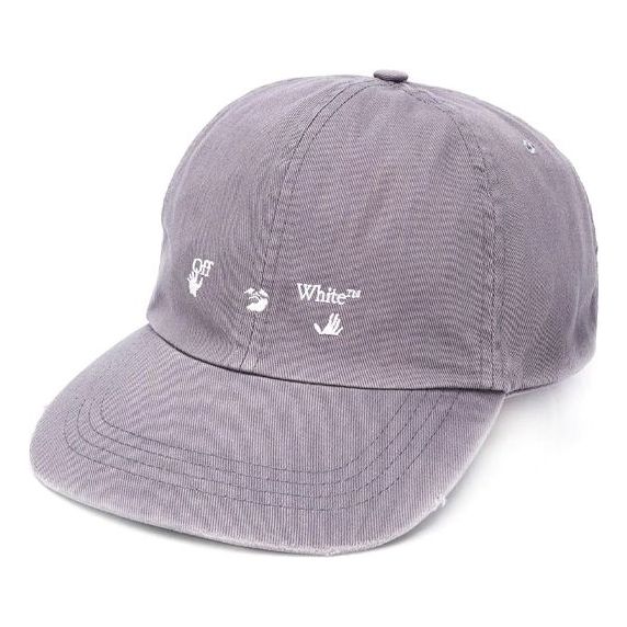 Off-White Logo Baseball Cap 'Grey' OMLB022E20FAB0010601