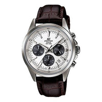 CASIO EDIFICE Series Leisure Fashion Men s Brown StrapSilver Dial Mens BrownSilver Analog EFR-527L-7AV