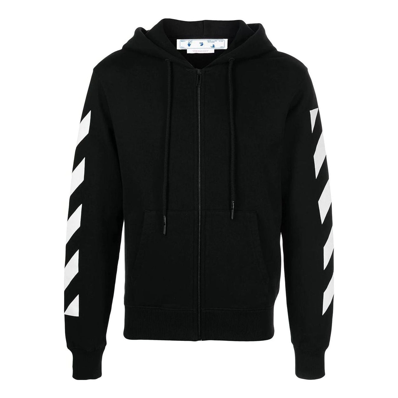 Men's Off-White FW22 Back Arrow Pattern Printing Hooded Long Sleeves Ordinary Version Black OMBE013C99FLE0061001