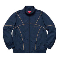 Supreme SS19 Piping Track Jacket Zipper Unisex Dark Blue SUP-SS19-091