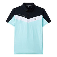 FILA Embroidered Logo Splicing Golf Short Sleeve Polo Shirt Green A11M125162F-TQ