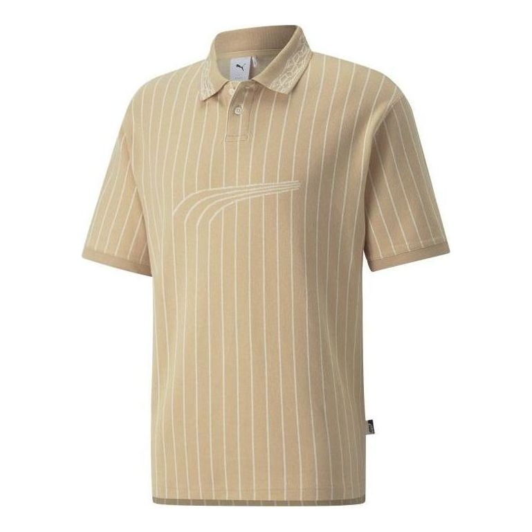 PUMA Players Lounge Polo Shirt 'Brown' 535803-67