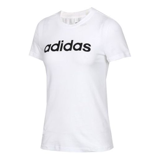 (WMNS) adidas E LIN SLIM T Sports Stylish Short Sleeve White DU0629