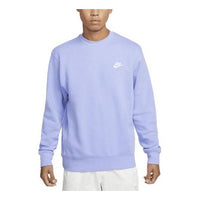 Nike Club Fleece Crew Pullover Sweatshirt 'Light Thistle White' BV2662-569