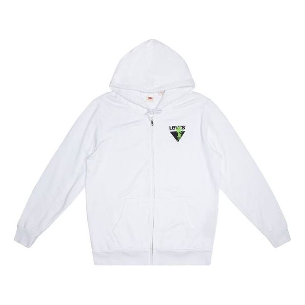 Men's Levis Casual Hooded Jacket White 19625-0044