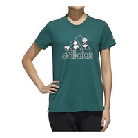 (WMNS) adidas Panda Bos Tee Panda Logo Short-sleeve Tee Green GL5644