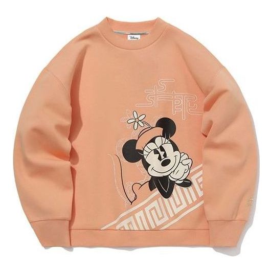 (WMNS) Li-Ning x Disney Mickey Mouse Loose Pullover 'Orange Black' AWDQ584-2