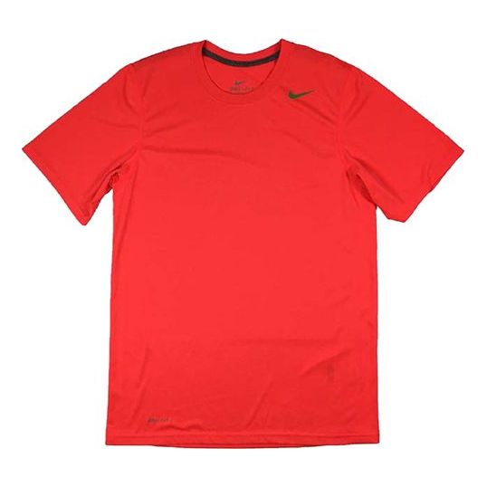 Nike DRI-FIT Casual Sports Short Sleeve Red 698255-671