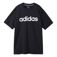 adidas neo M Ce Logo T1 Casual Sports Round Neck Training Short Sleeve Black GP4887