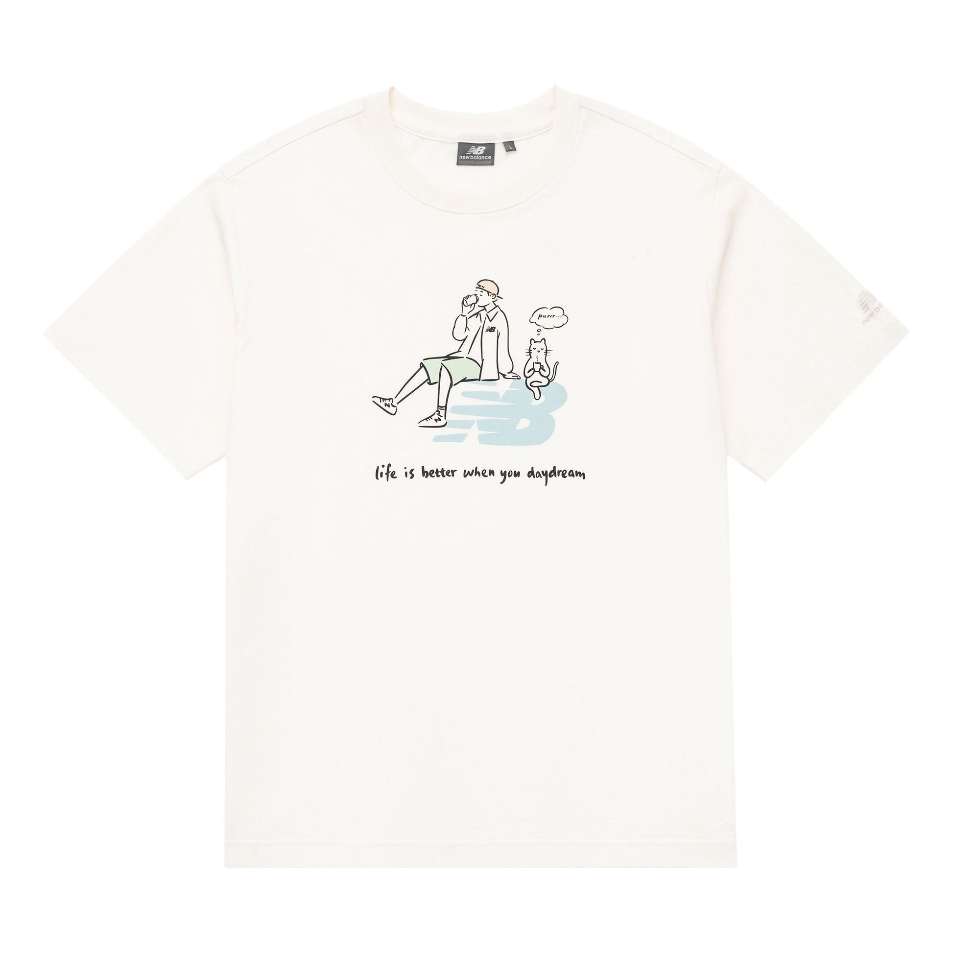 New Balance x PK Graphic Tee Asia Sizing 'White Blue' 5ED26011-IV