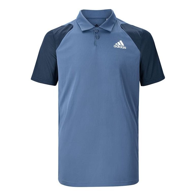 adidas Quick Dry Breathable Sports Short Sleeve Polo Shirt Blue GL5423