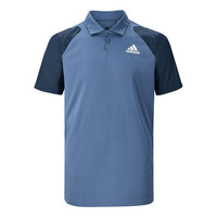adidas Quick Dry Breathable Sports Short Sleeve Polo Shirt Blue GL5423