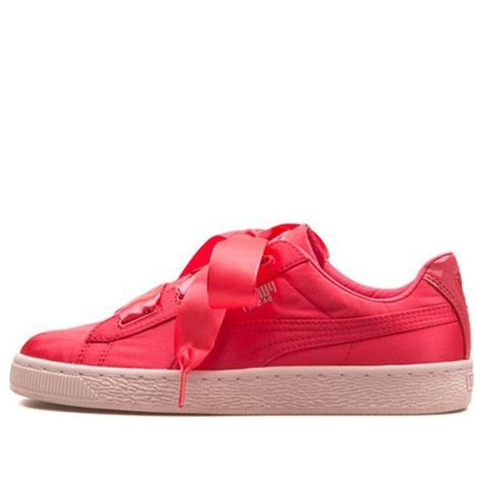 (GS) PUMA Basket Heart Tween Casual Sneakers Pink 365141-01