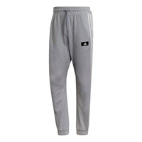 Men's adidas Fi Trvl 3-Stripes Sweatpants Casual Breathable Stripe Sports Pants/Trousers/Joggers Japanese Version Gray HE2264