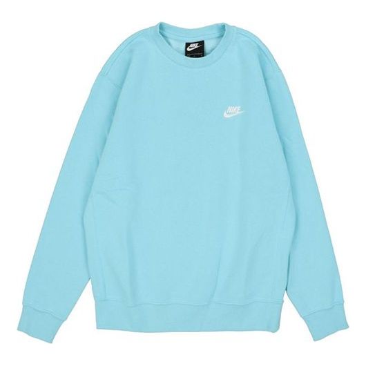 Nike Sportswear Club Fleece Casual Sports Round Neck Pullover Blue BV2663-464