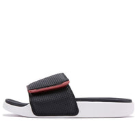 Skechers Velcro Stylish Flat Heel Sports Slippers Black Red 51729-BKRD