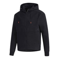 adidas Tech Heavy Track Top Fab Sports Windproof Hooded Jacket Black GF4027