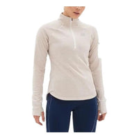 (WMNS) New Balance Heat Grid Half Zip Asia Sizing 'Sea Salt Heather' WT23252-SAH