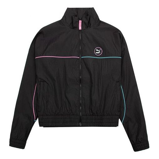 (WMNS) PUMA Logo Track Jacket 'Black' 535184-01