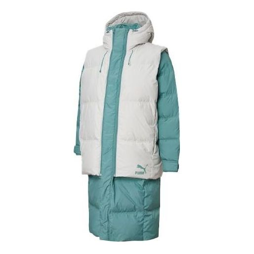 PUMA Layer Down Jacket 'Teal White' 598317-94