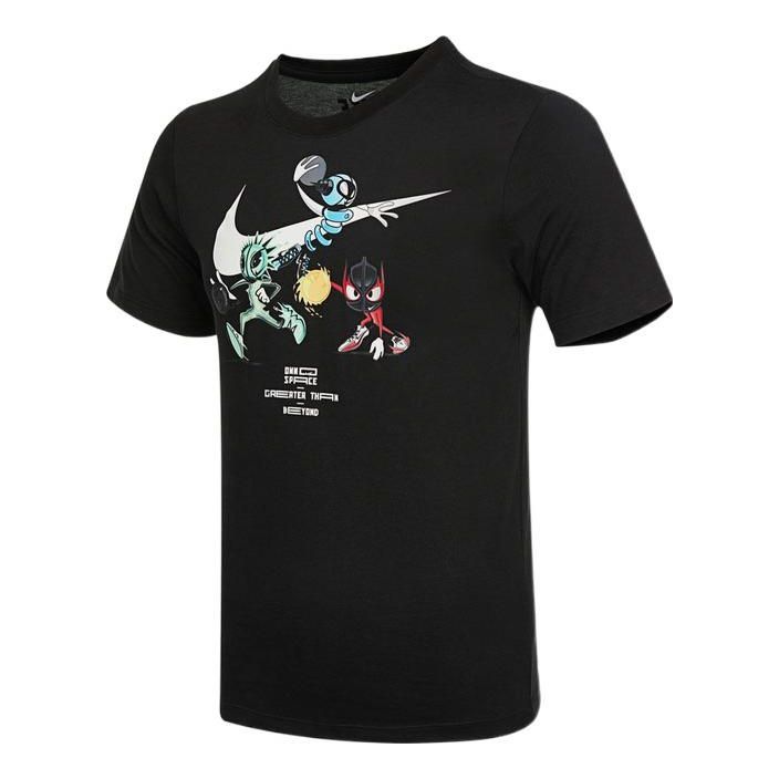 Men's Nike Printing Cartoon Pattern Round Neck Short Sleeve Black T-Shirt DO9156-010