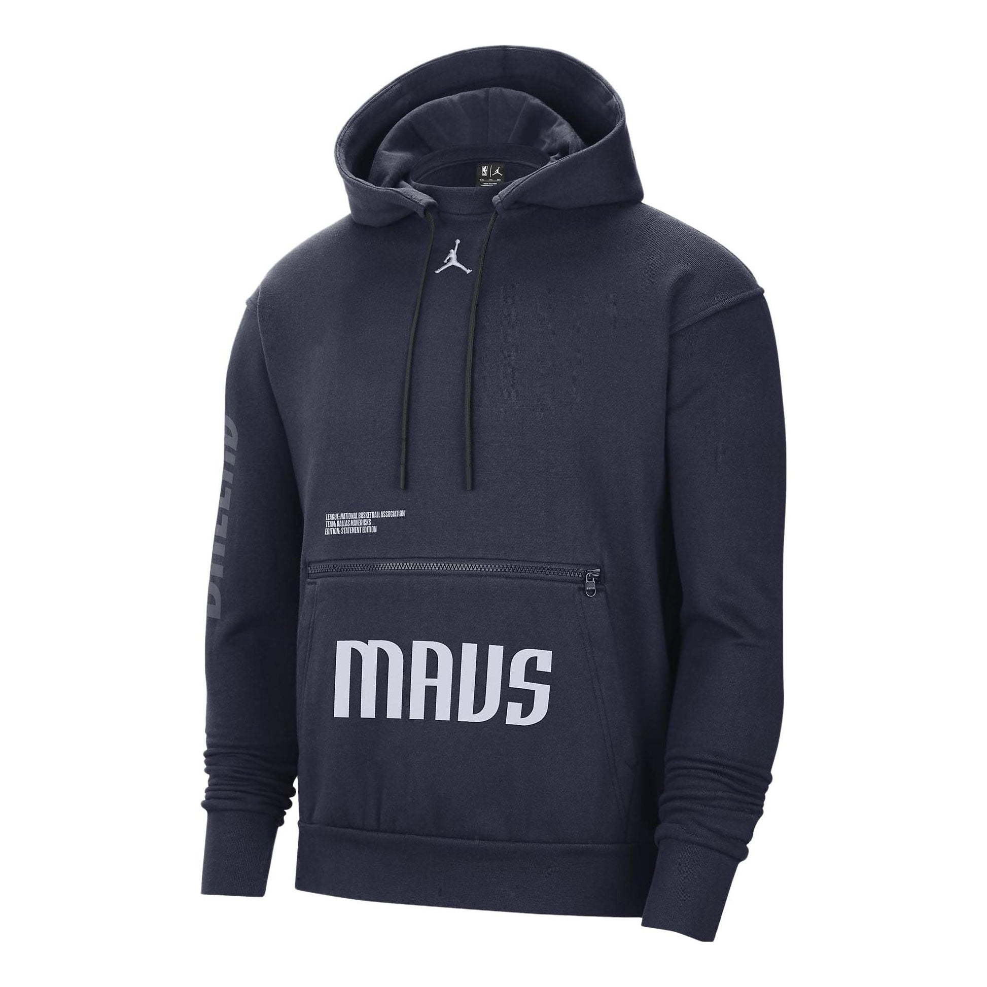 Air Jordan Dallas Mavericks Courtside Statement Edition NBA Fleece Pullover Hoodie 'Navy' DR7000-419
