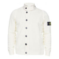 STONE ISLAND Patch High Neck Cardigan 'Beige' 7715547A3-V0099
