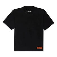 HERON PRESTON SS21 Mock Neck Pocket T-Shirt 'Black White' HMAA024S21JER0011001