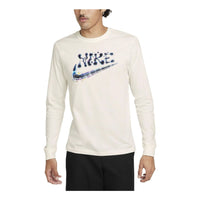 Nike Sportswear Club Long Sleeves T-Shirt 'White Blue' HJ3299-133