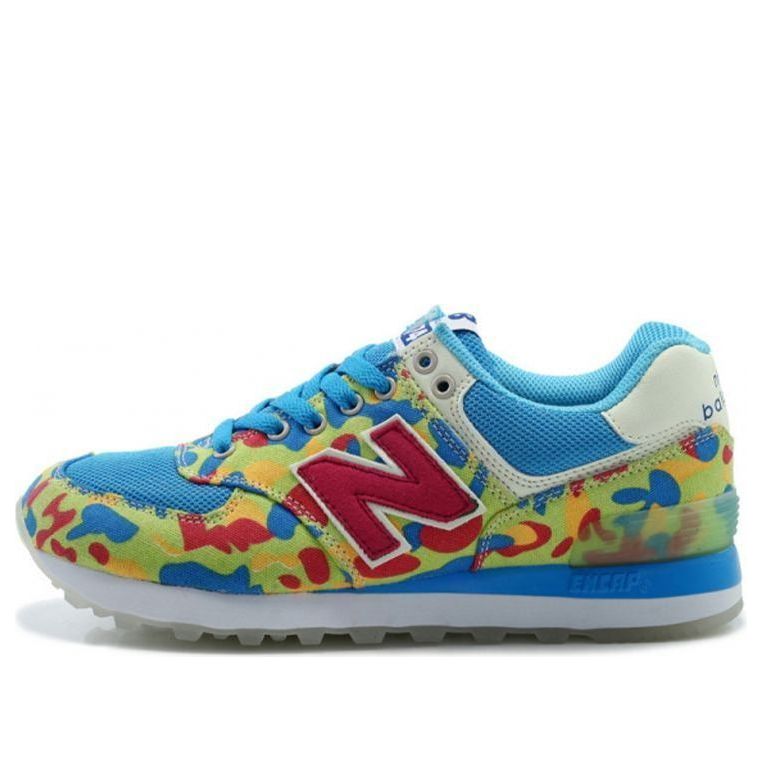 (WMNS) New Balance 574 Sneakers Blue/Yellow WL574HPN