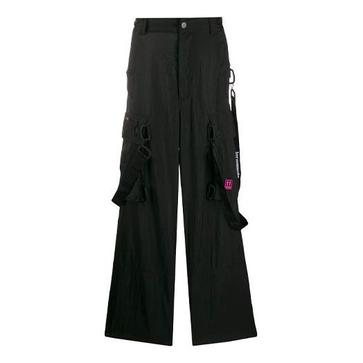 Off-White Embroidered Cargo Long Pants Loose Fit Black OMCF009E19E150221001