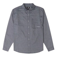 Converse Oxford Button Up Shirt Asia Sizing 'Grey Blue' 10024602-A05