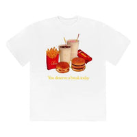 Travis Scott Unisex Cactus Jack x Mcdonald Round-Neck White TS-XMDABIWH