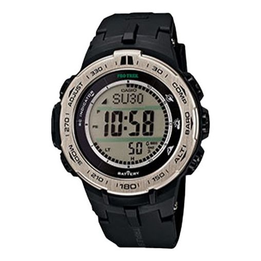 Men's CASIO PRO TERK Series Solar Energy Watch Solar Powered Mens Black Digital PRW-3100-1PR