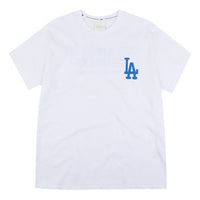 MLB Basic Small Label Embroidered Sports Round Neck White 31TS21931-07W1