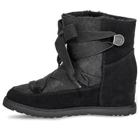 (WMNS) UGG Classic Femme Lace Up Snow Boots Black 1104612-BLK